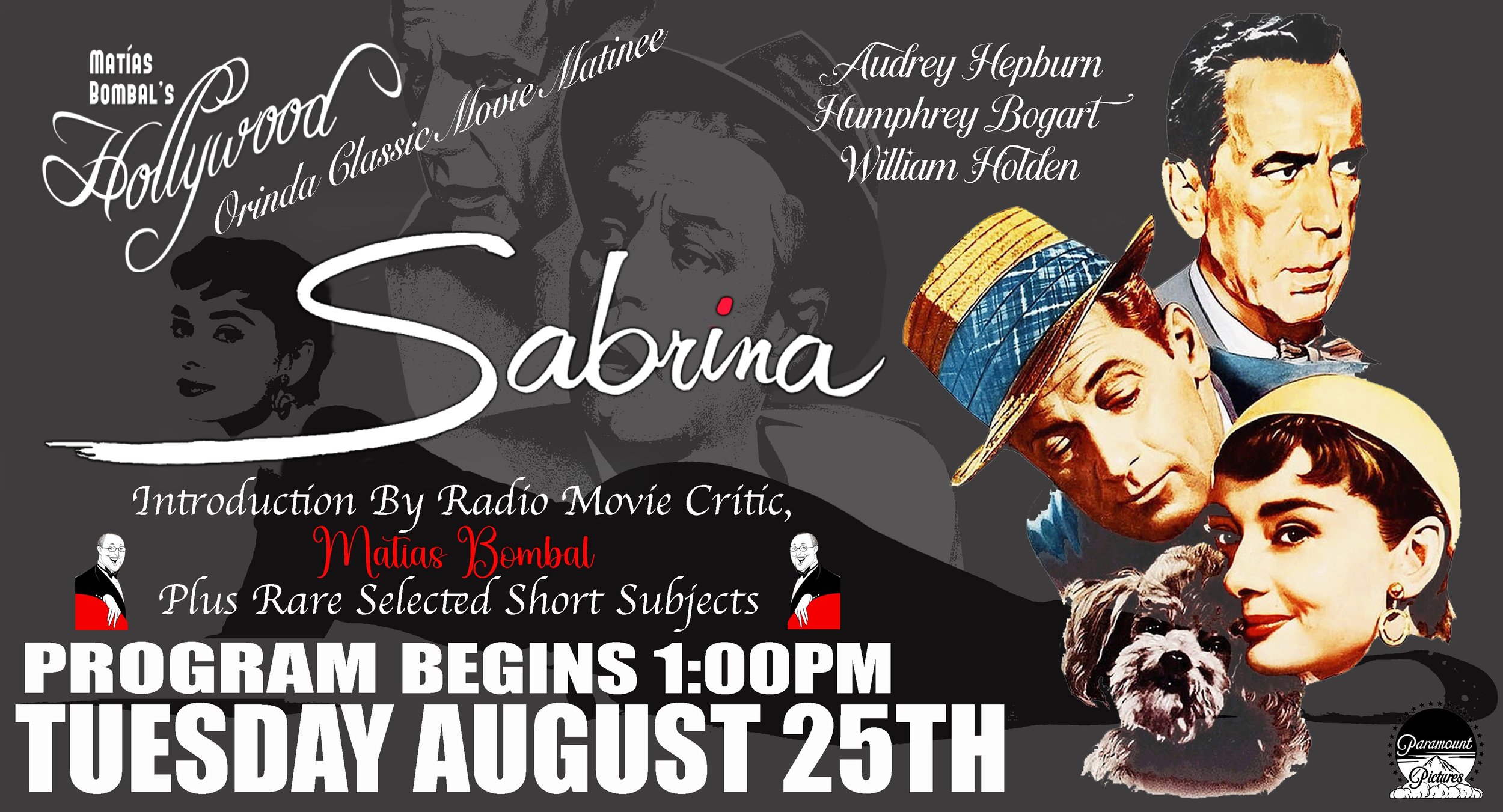 Orinda Theatre's Classic Movie Matinee, hosted by Film Critic, Matías Bombal (last Tuesday of each month) 