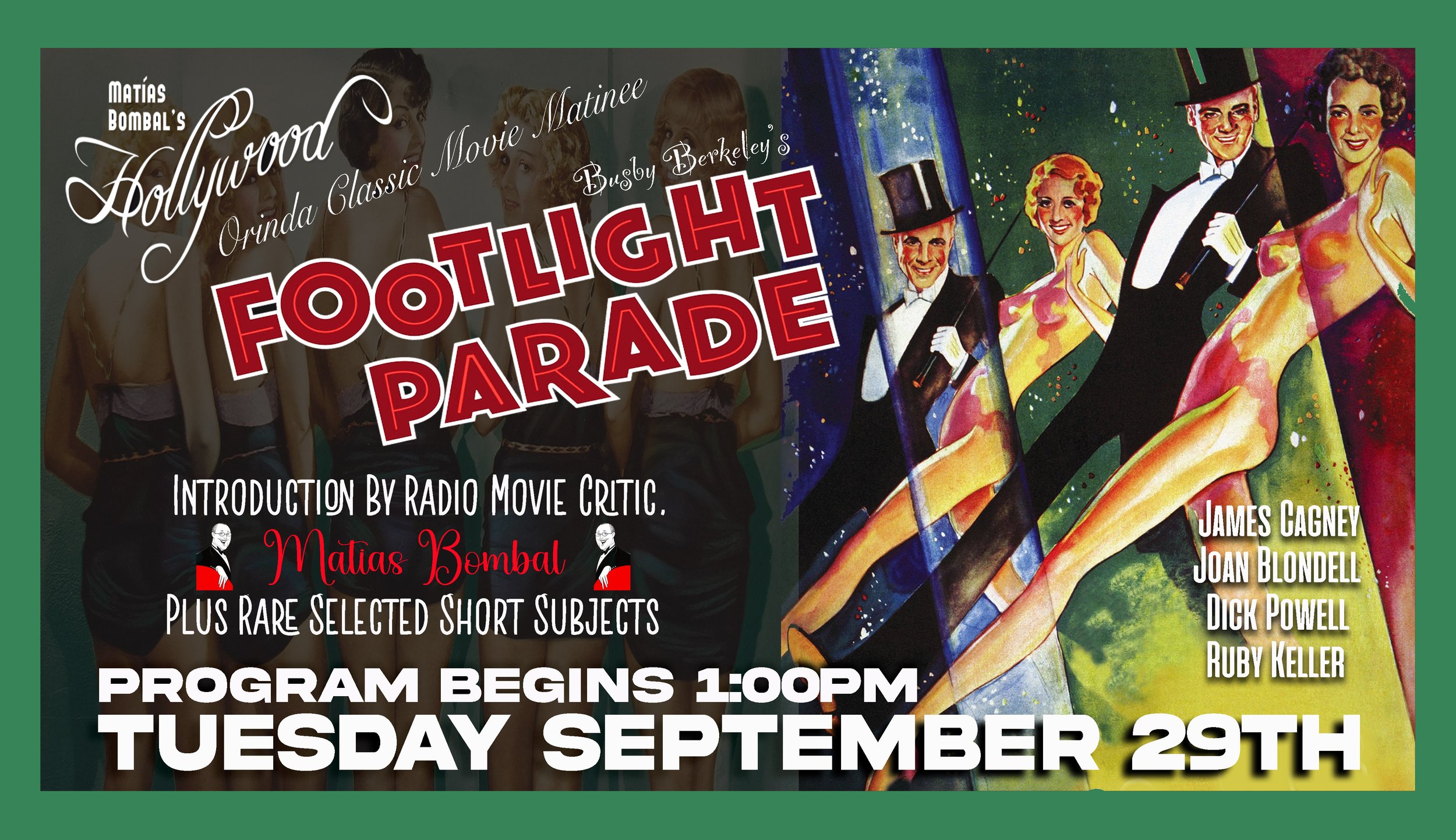 Orinda Theatre's Classic Movie Matinee, hosted by Film Critic, Matías Bombal (last Tuesday of each month)