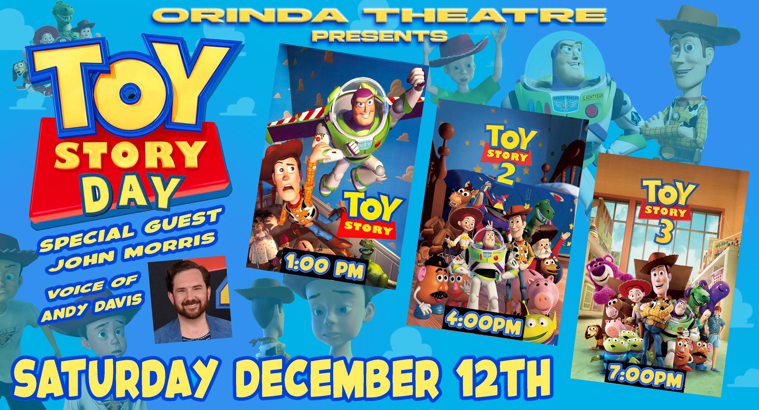 TOY STORY DAY - with special guest, John Morris the voice of Andy