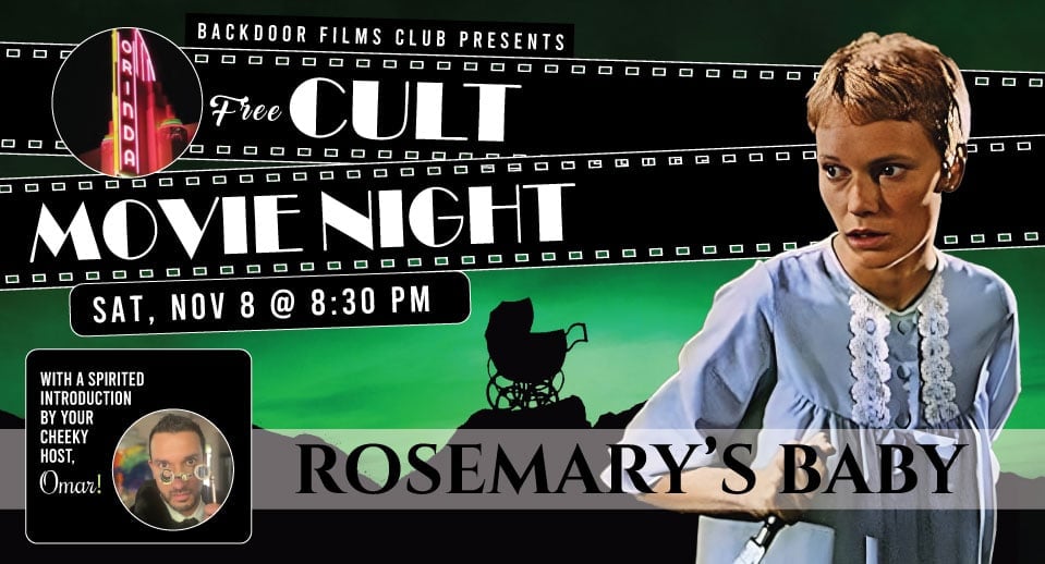 CULT MOVIE NIGHT - Rosemary's Baby (1968) presented by Backdoor Films (FREE)