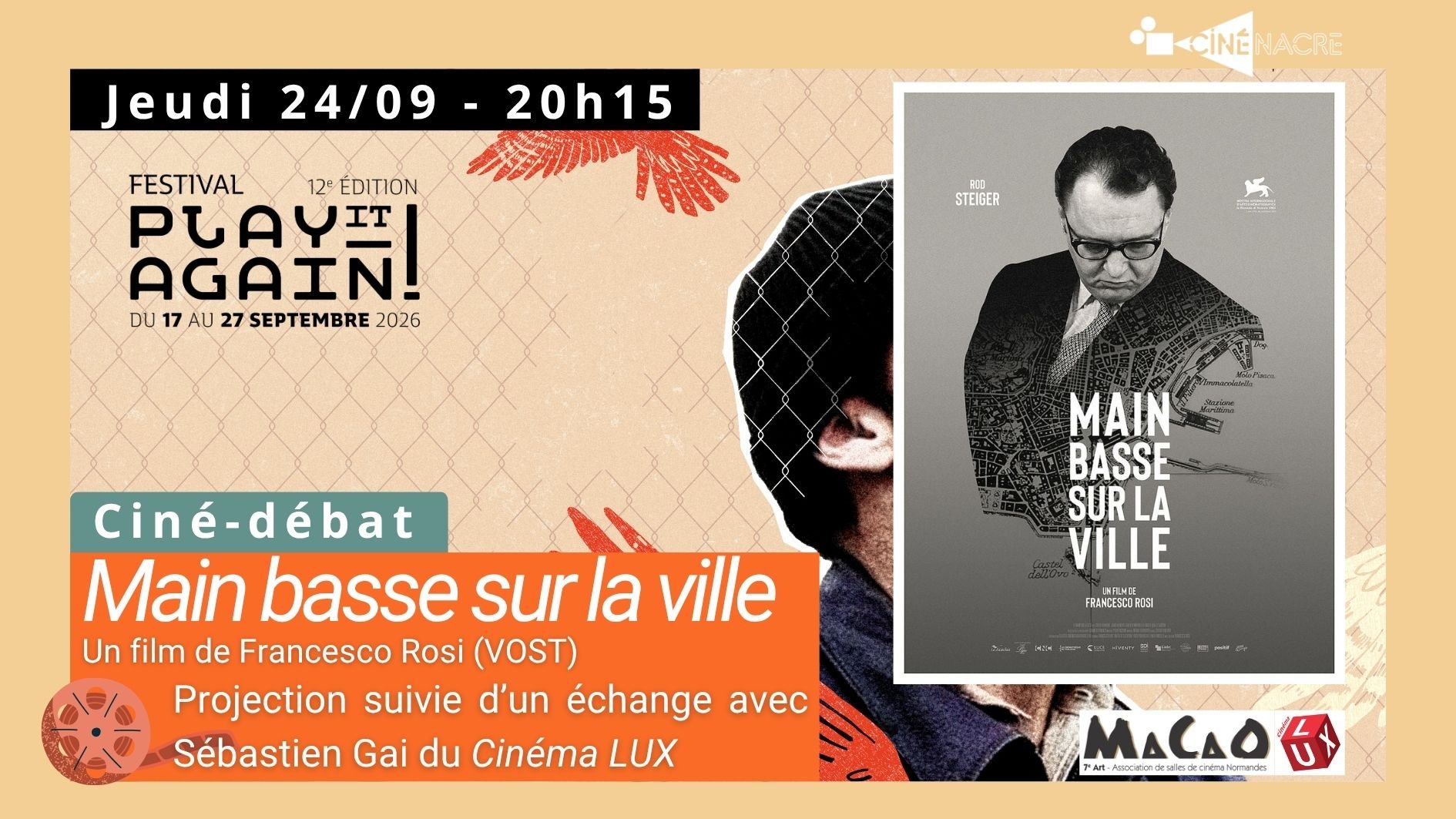 Ciné-débat : Main basse sur la ville (VOST) - Play It Again