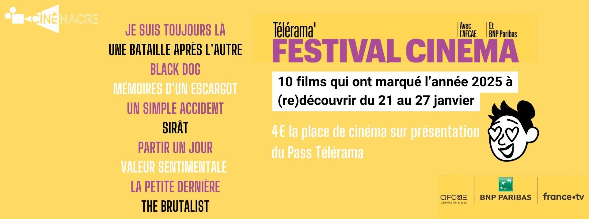 Festival Télérama - Du 21 au 27 janvier 2026