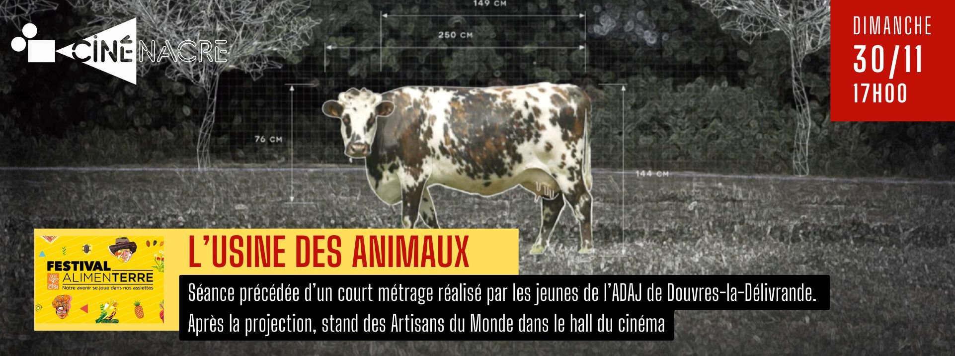 Festival Alimenterre • "L'usine des animaux" de Caroline du Saint Damien Vercaemer