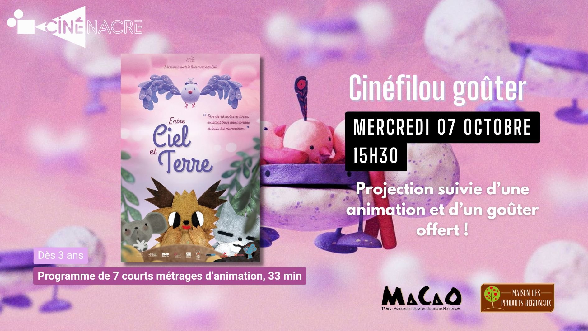 🐈⬛ Entre ciel et terre - Cinéfilou goûter (dès 3 ans)