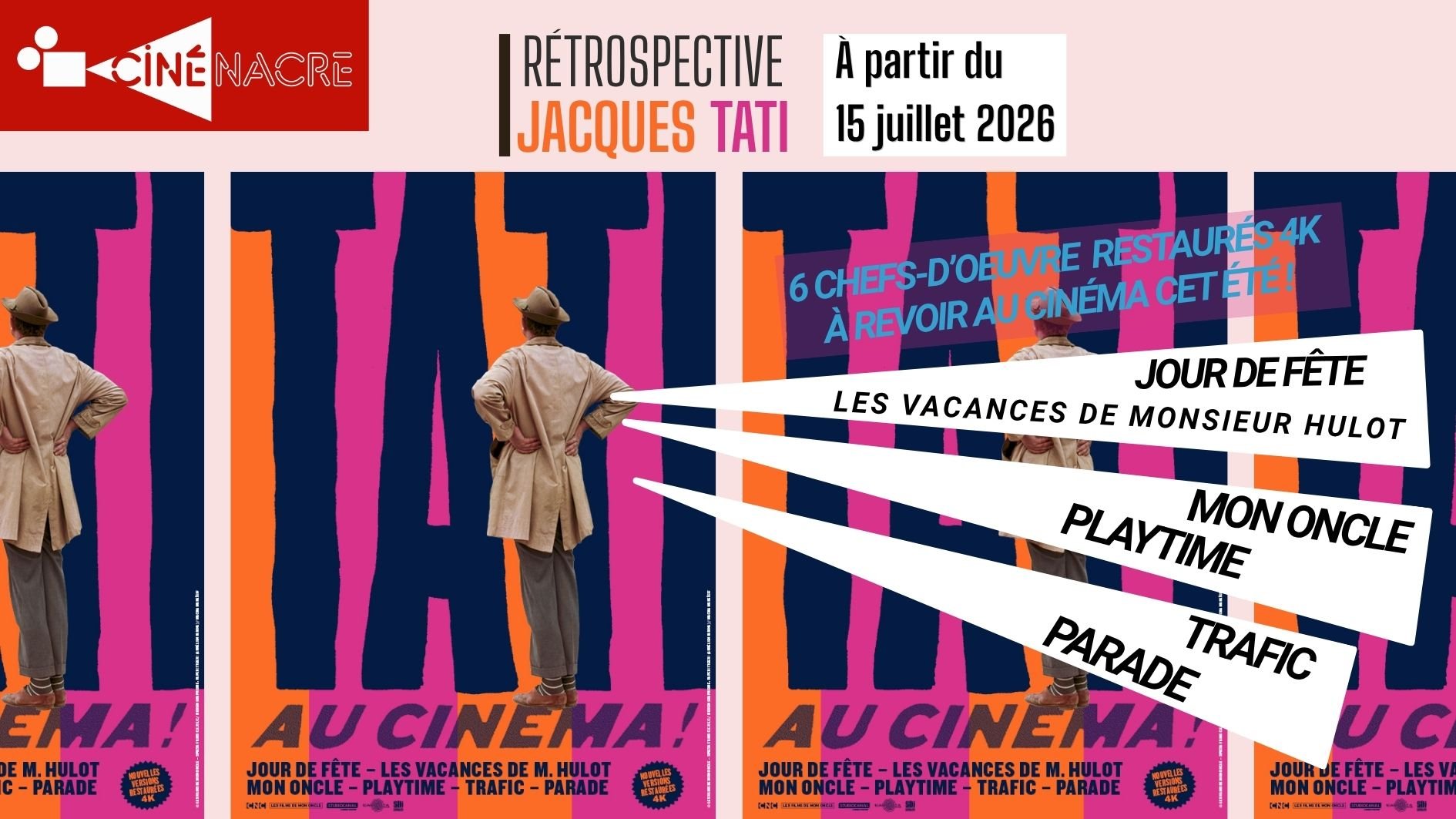 Rétrospective Jacques TATI (6 films)
