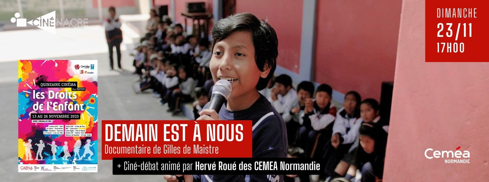 Quinzaine des Droits de l'enfant • Demain est à nous
