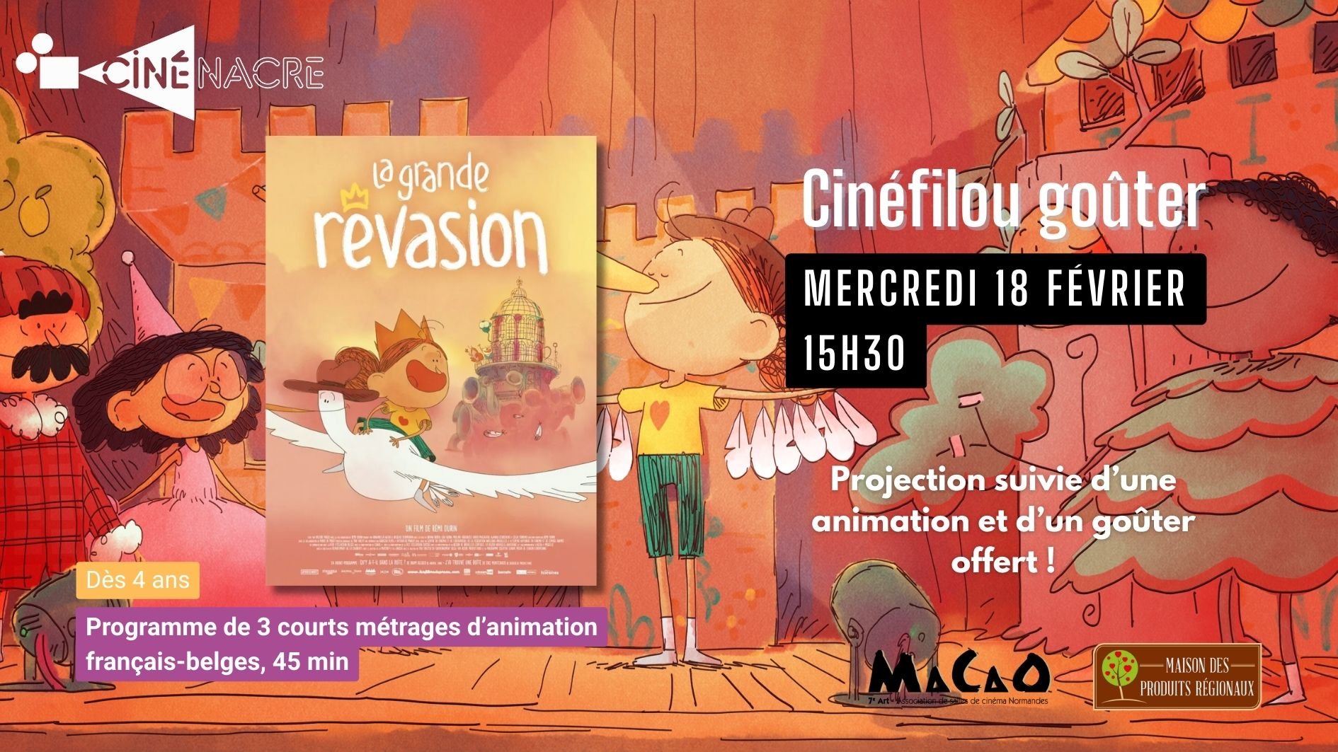 Cinéfilou goûter - La Grande rêvasion (dès 4 ans)