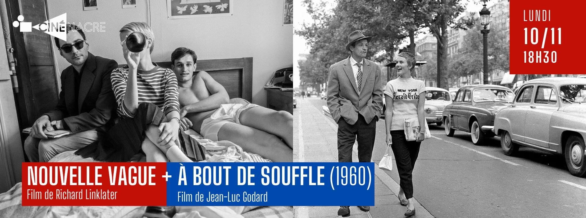 Soirée Linklater/Godard : "Nouvelle Vague" + "À bout de souffle"