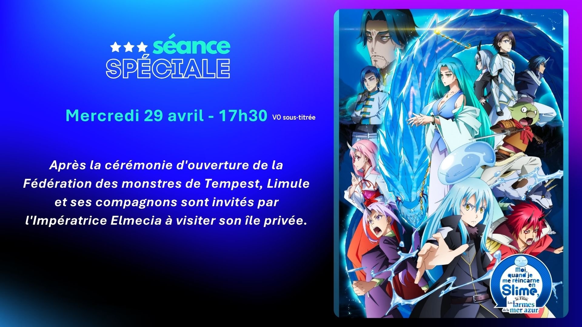 Moi quand je me réincarne en slime : les larmes de la mer azur