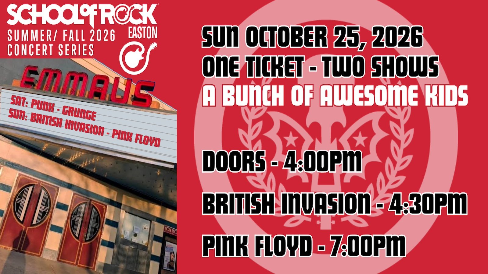 The School of Rock ( British Invasion & Pink Floyd)