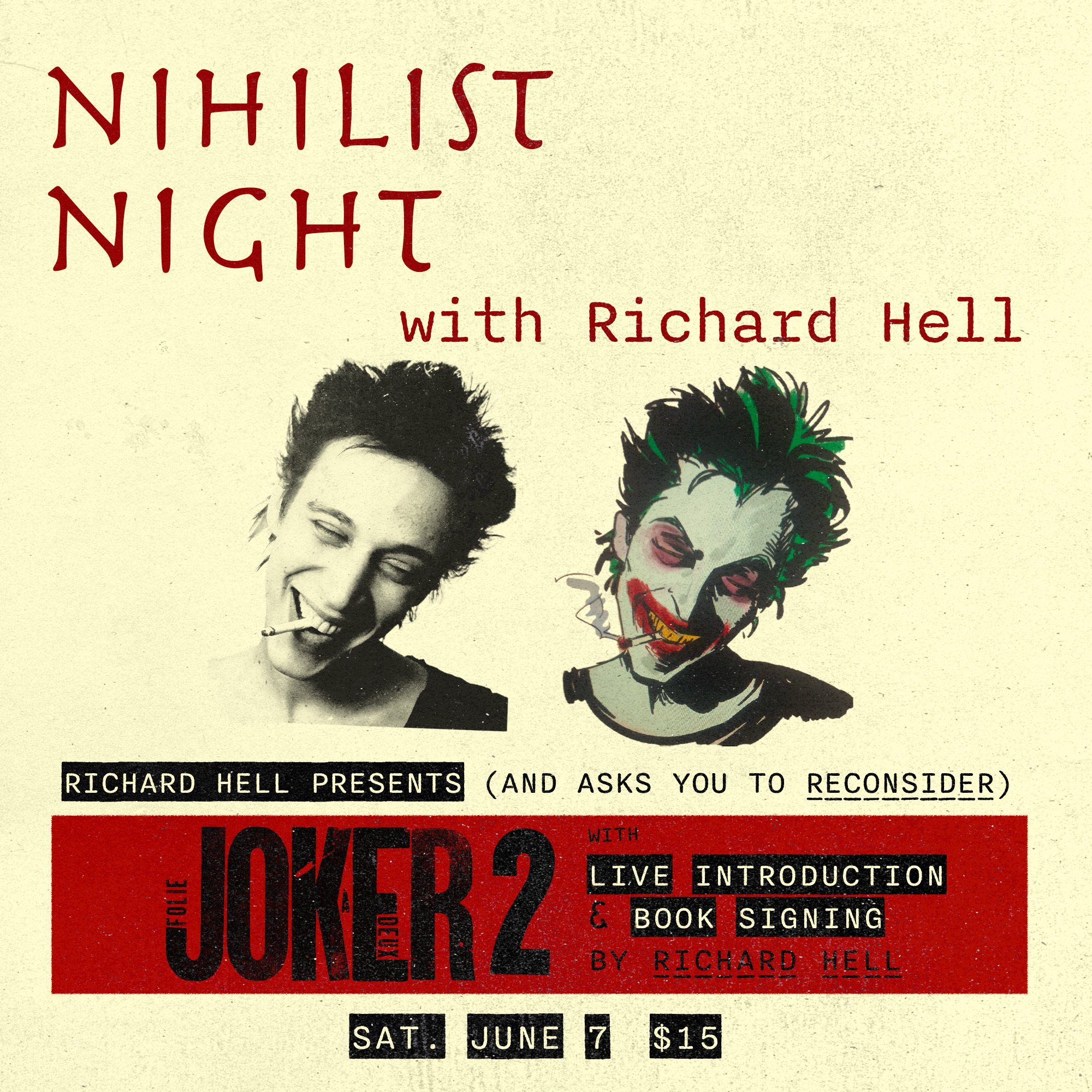 Nihilist Night: Richard Hell Presents Joker 2