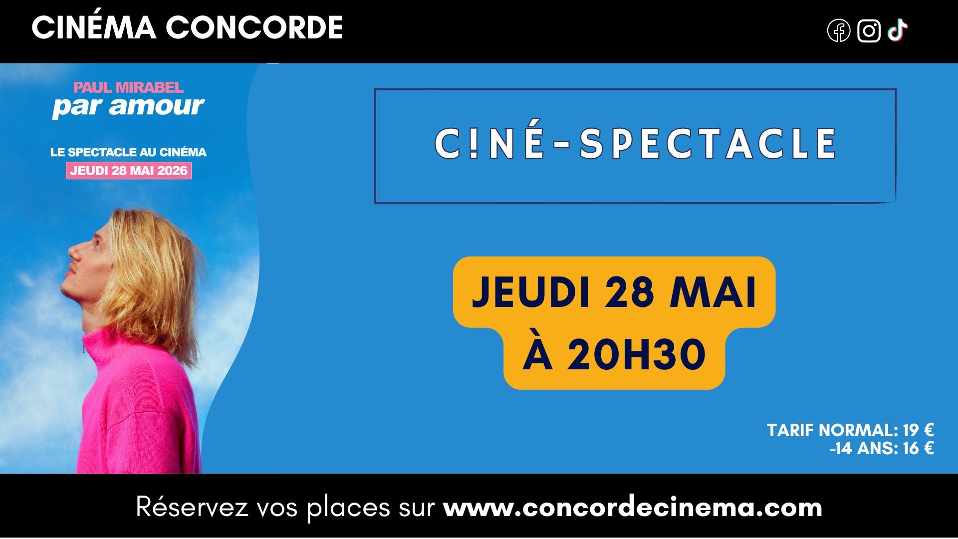 Paul Mirabel - Par Amour : Le Spectacle Au Cinéma