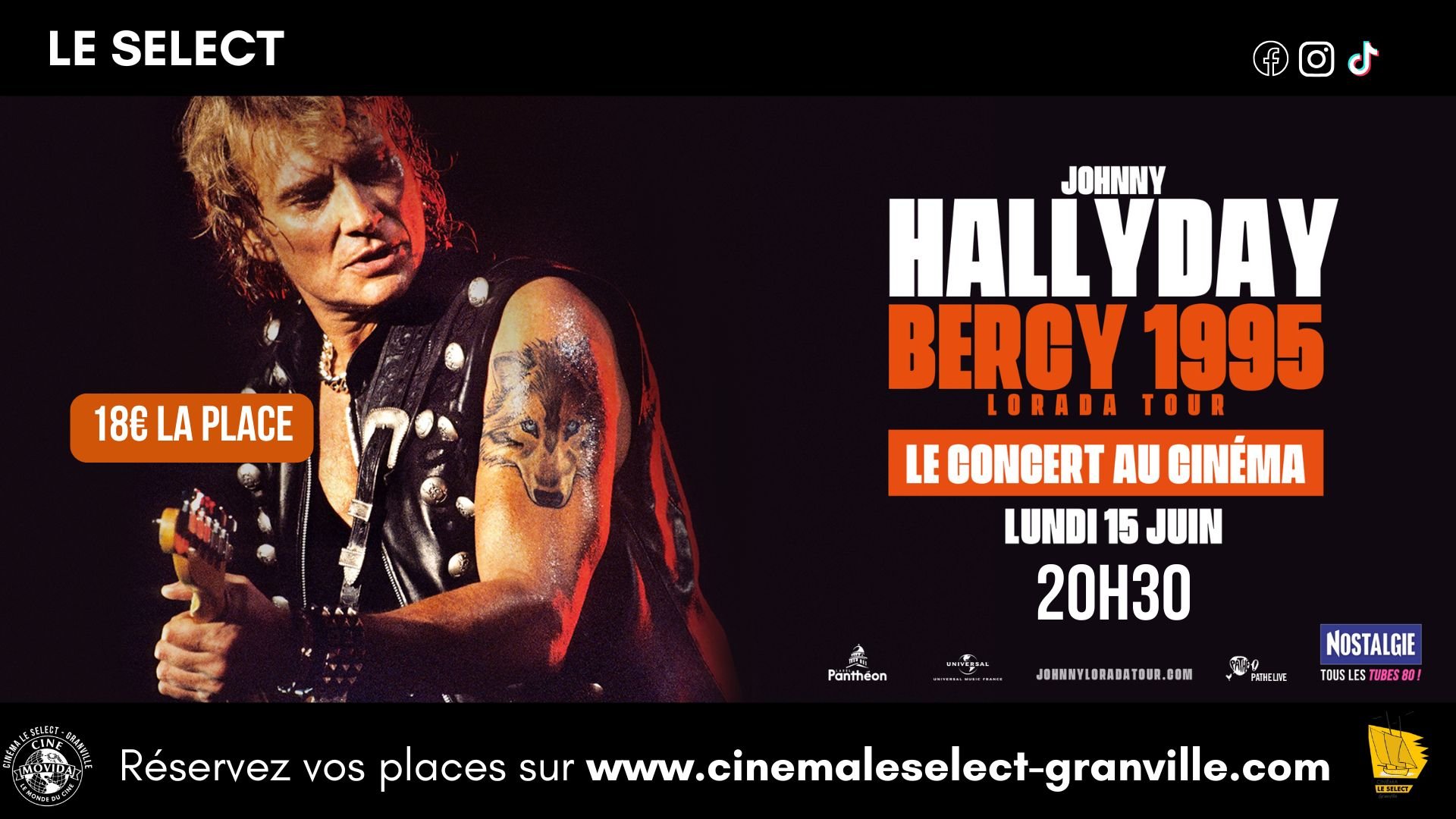 CINÉ-CONCERT : JOHNNY HALLYDAY Lorada Tour - Bercy 1995
