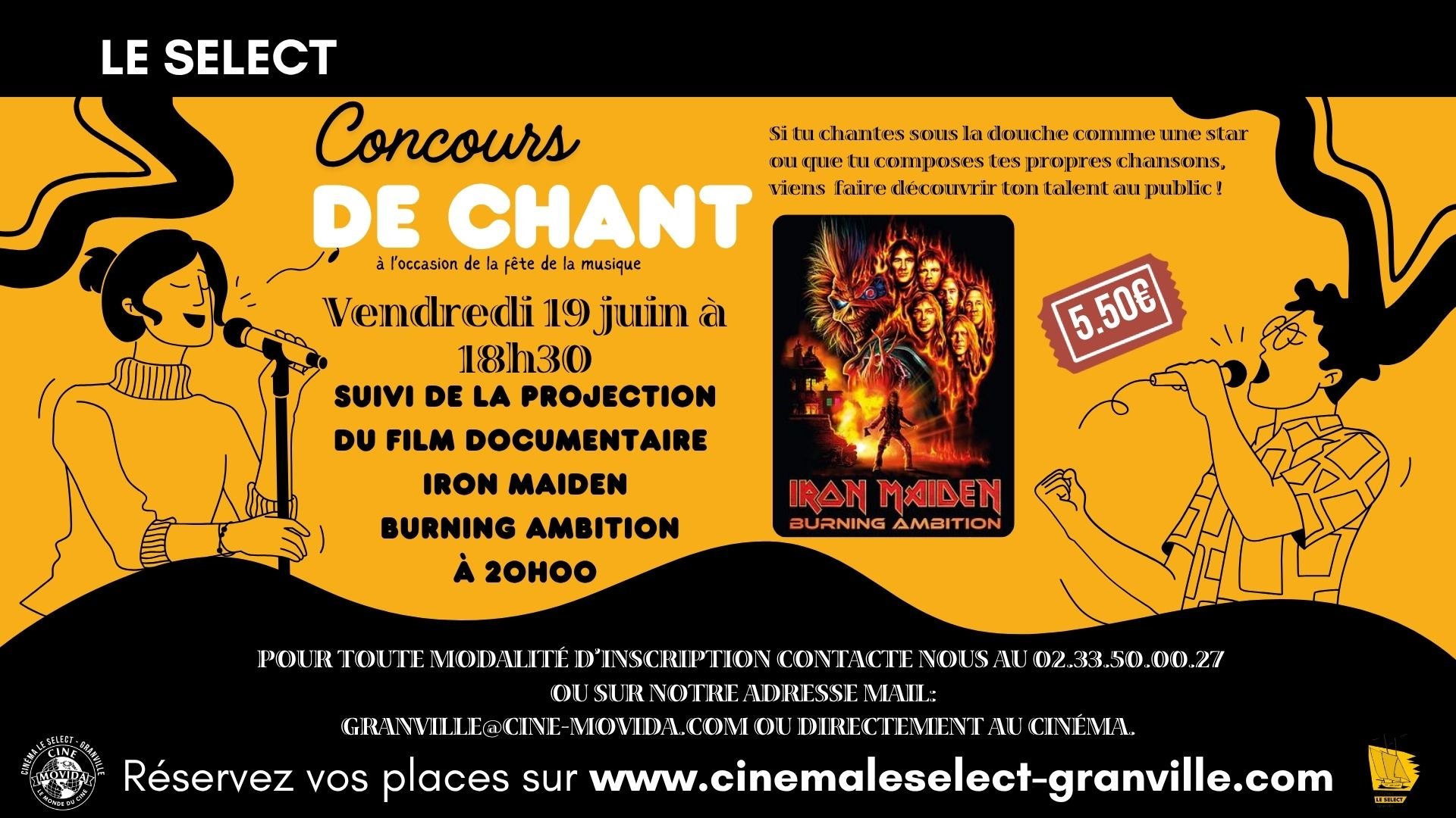 SOIRÉE FÊTE DE LA MUSIQUE: CONCOURS DE CHANT & IRON MAIDEN BURNING AMBITION