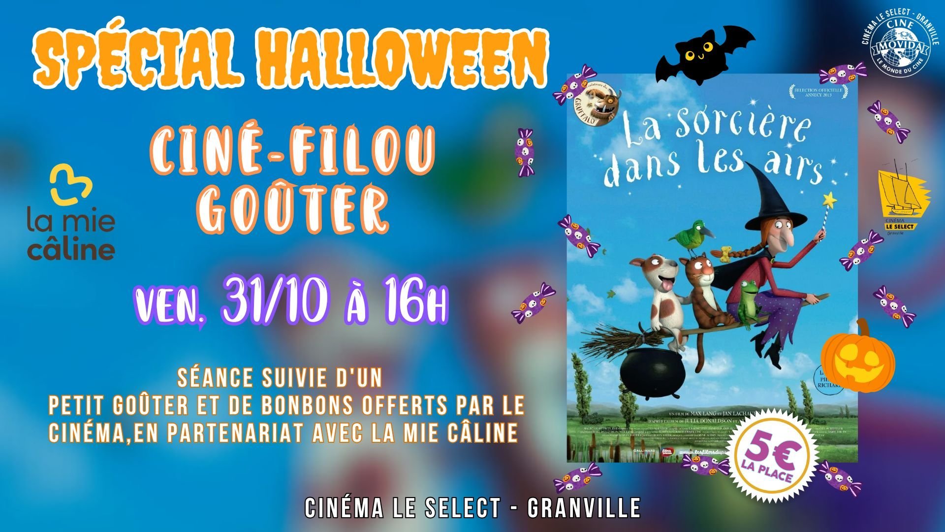 🍪CINÉ-GOÛTER SPÉCIAL HALLOWEEN: LA SORCIÈRE DANS LES AIRS