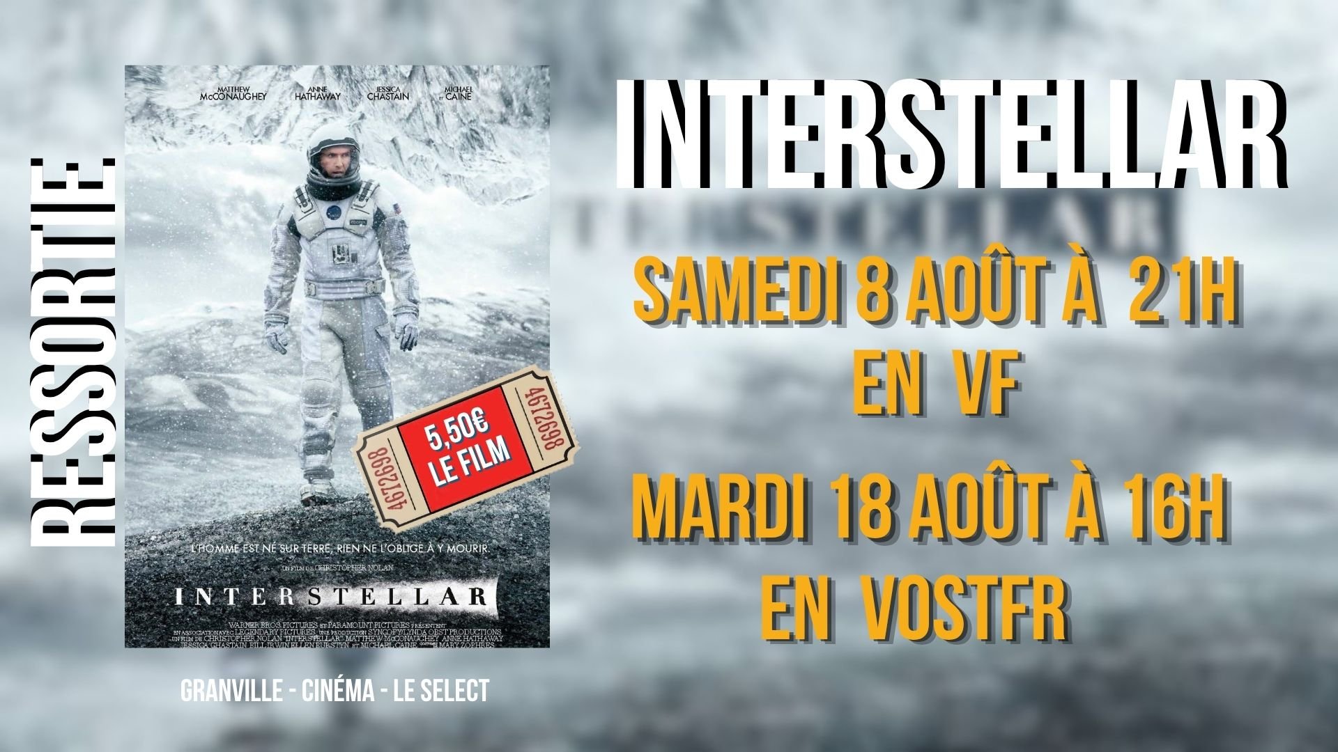 RESSORTIE : INTERSTELLAR