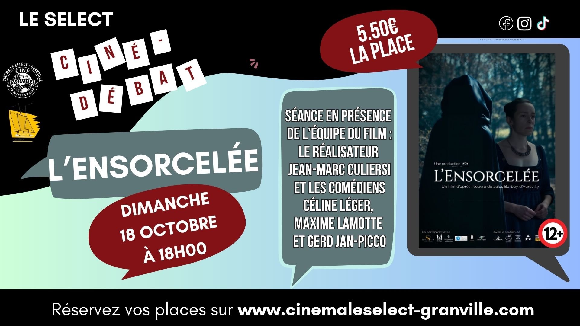 CINÉ-DÉBAT: L'ENSORCELÉE AVEC L'ÉQUIPE DU FILM