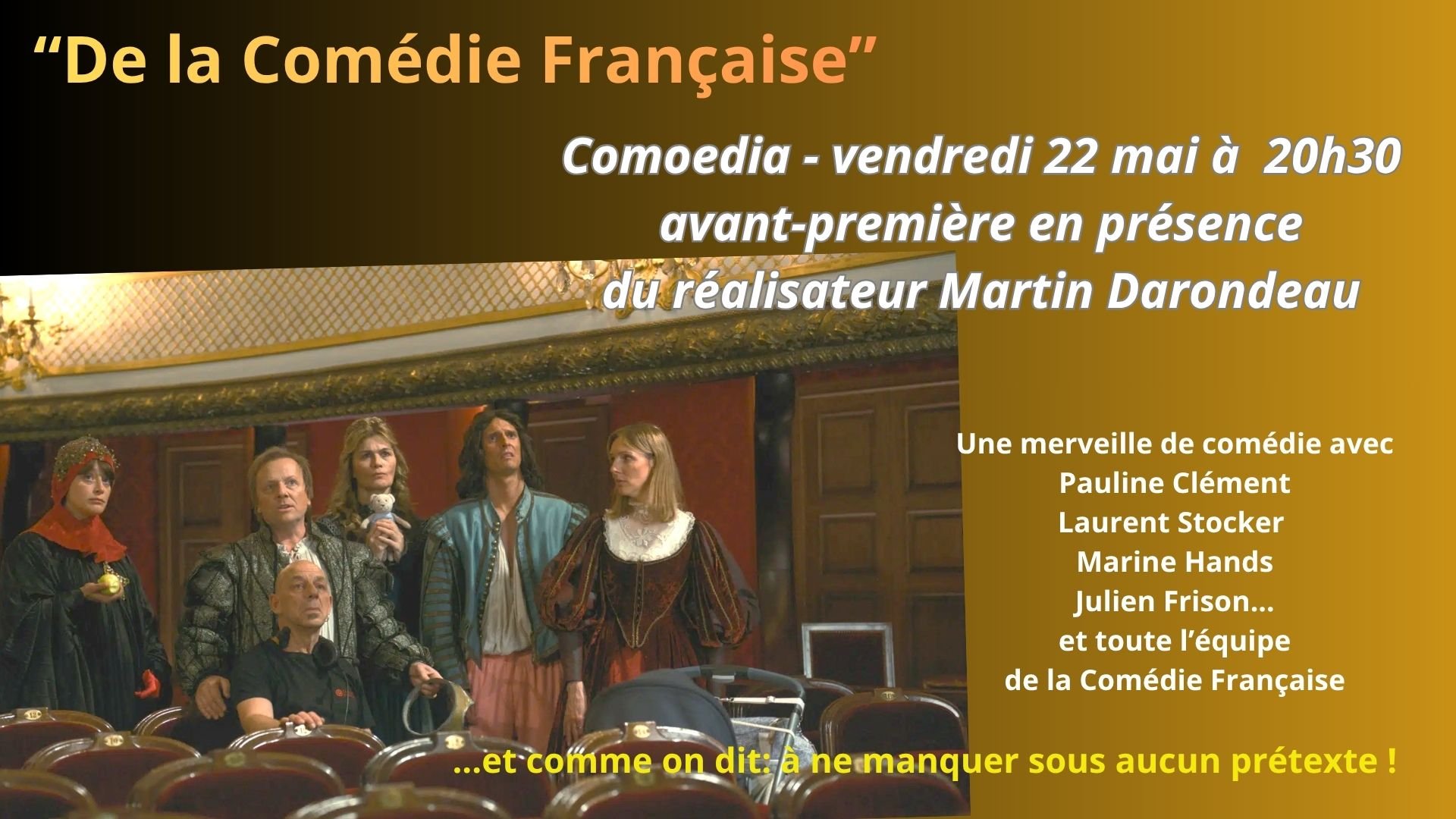 DE LA COMEDIE FRANÇAISE en présence du réalisateur