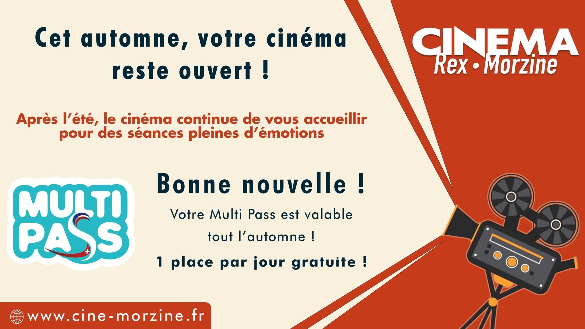 Le cinéma reste ouvert en septembre