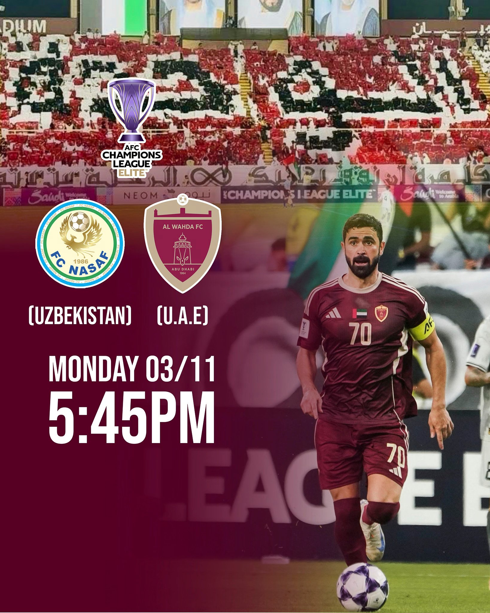 PFC NASAF (UZB) VS AL WAHDA FC (UAE)