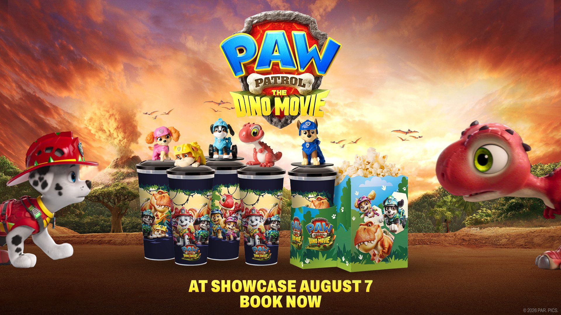 Paw Patrol: The Dino Movie Cups and Toppers 