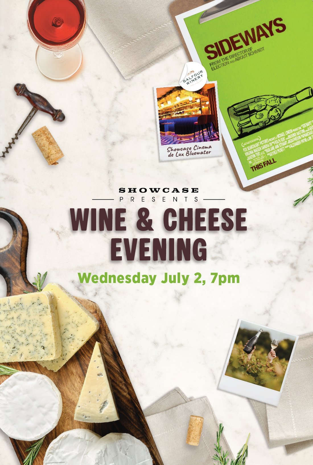 Wine & Cheese Evening plus Sideways