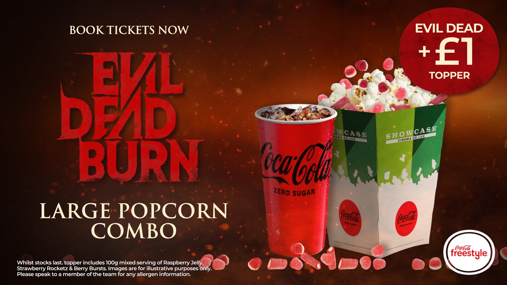 Evil Dead Burn Large Popcorn Combo