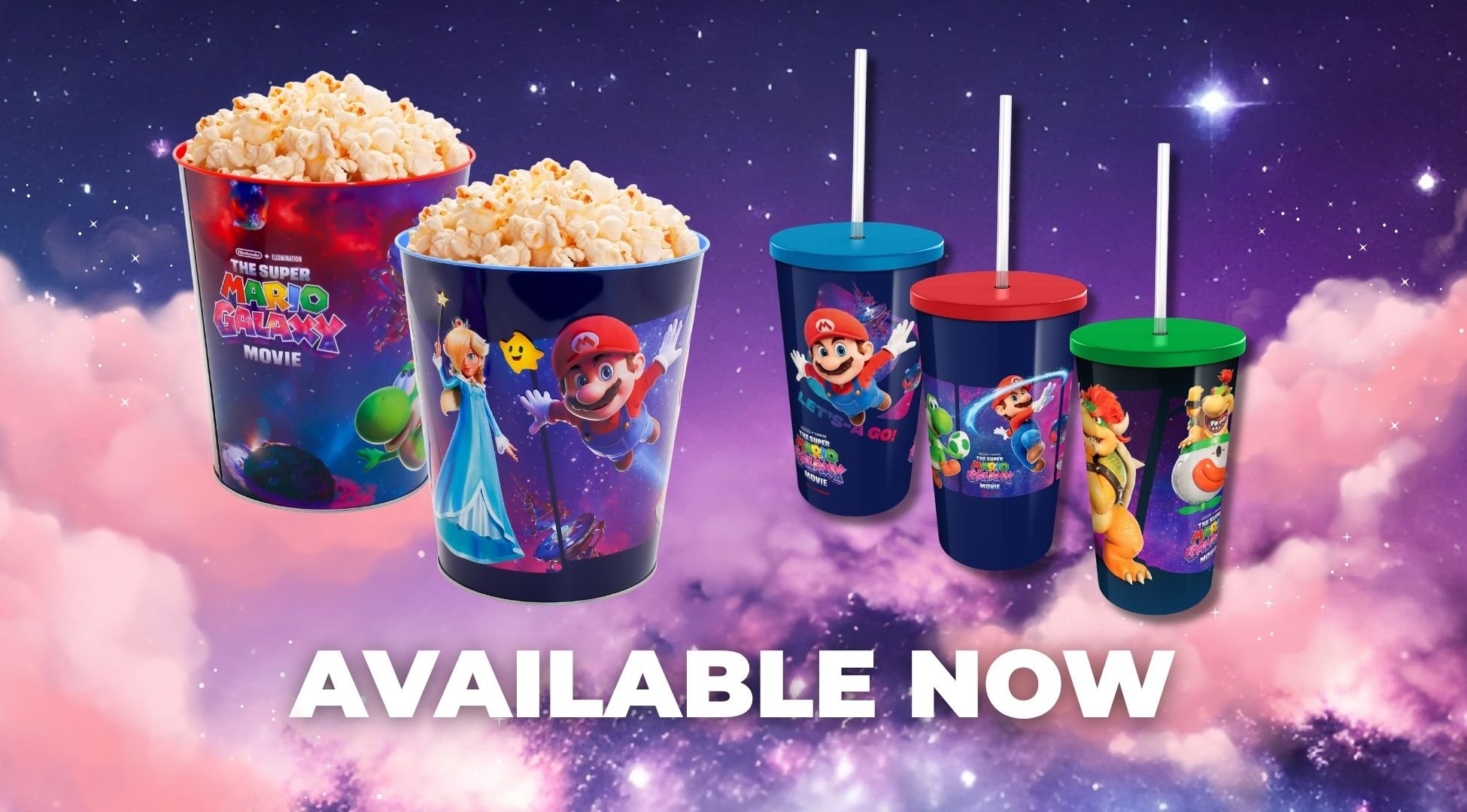 The Super Mario Galaxy Movie Cups & Popcorn Buckets