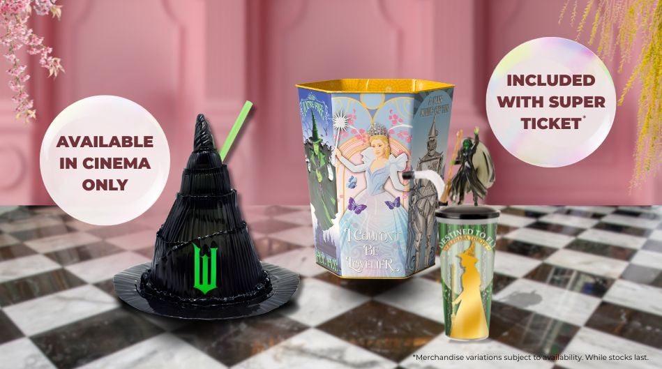Wicked: For Good Cups, Toppers and Popcorn Buckets