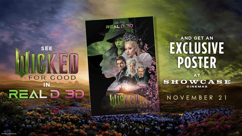Exclusive poster when you see Wicked: For Good in 3D!