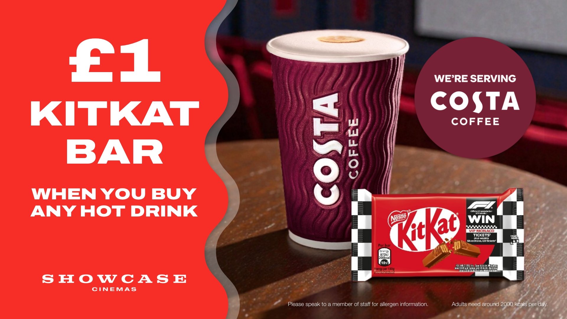 £1 KitKat Bar With Any Hot Drink