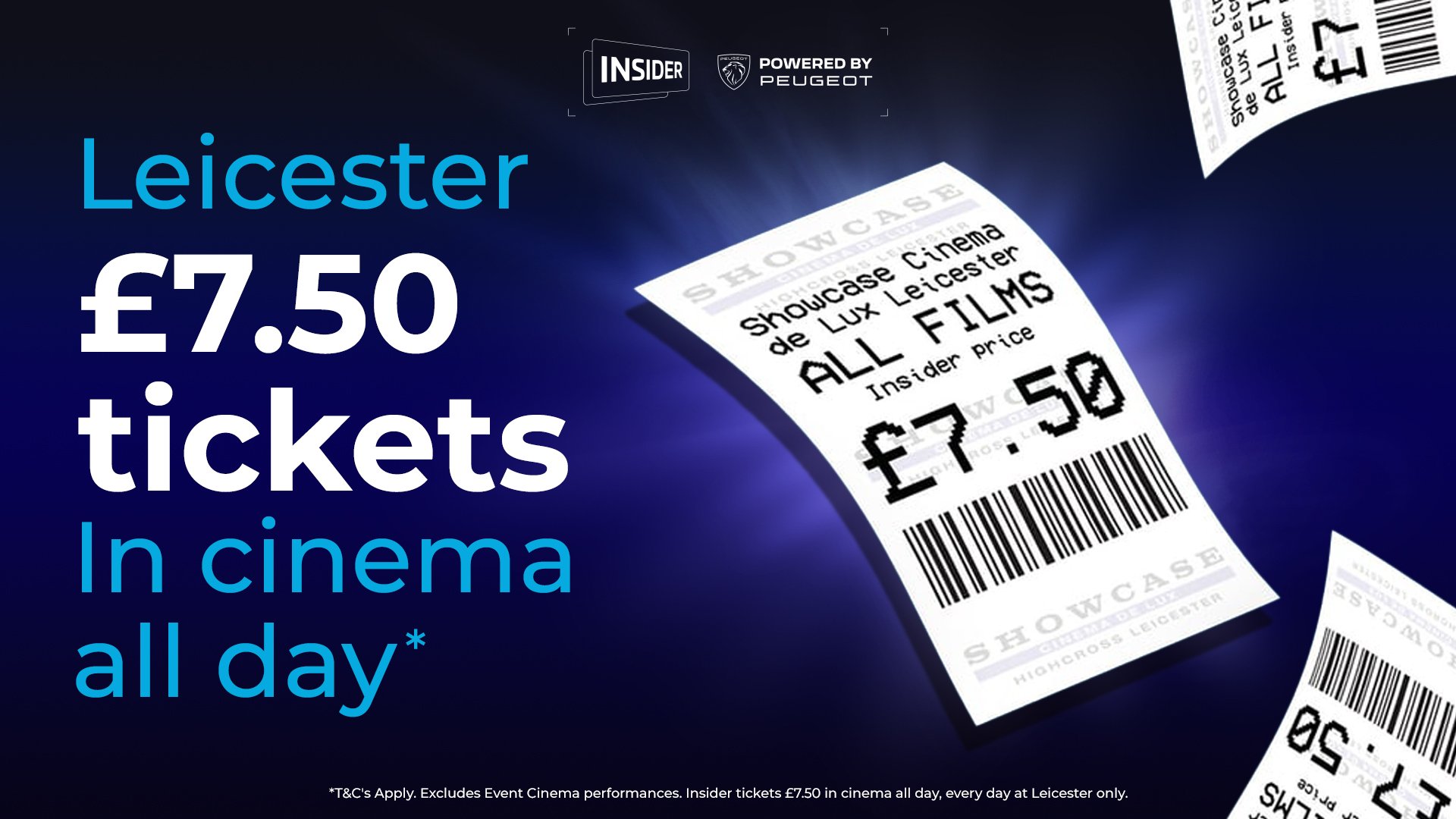 £7.50 Tickets All Films In Cinema, Tues-Sun
