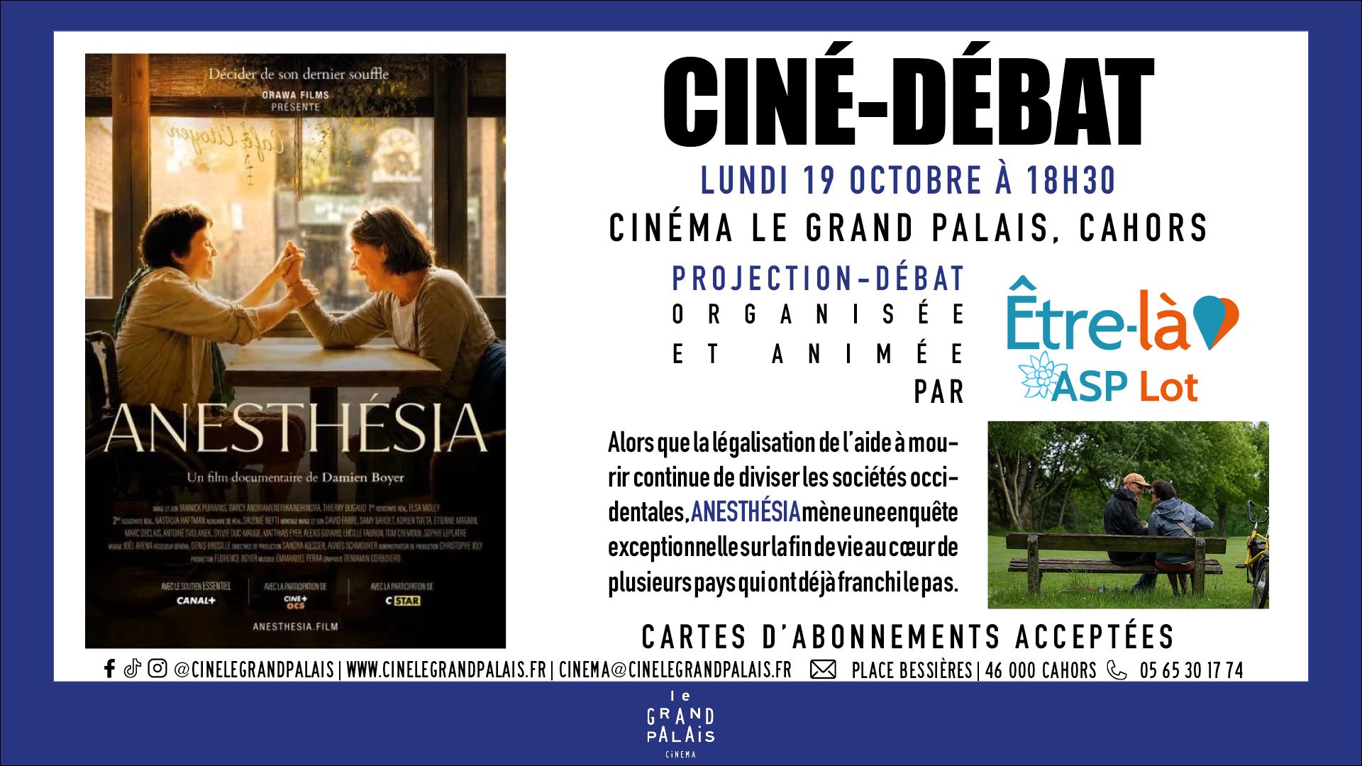 Ciné-Débat ANESTHÉSIA avec l'ASP Lot