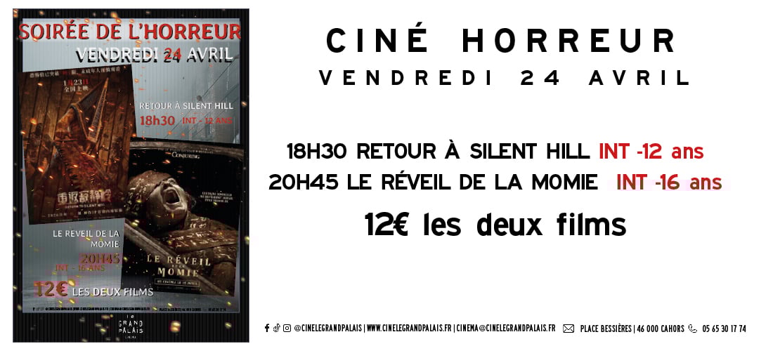 Soirée de l'horreur : Retour à Silent Hill + Le réveil de la momie 