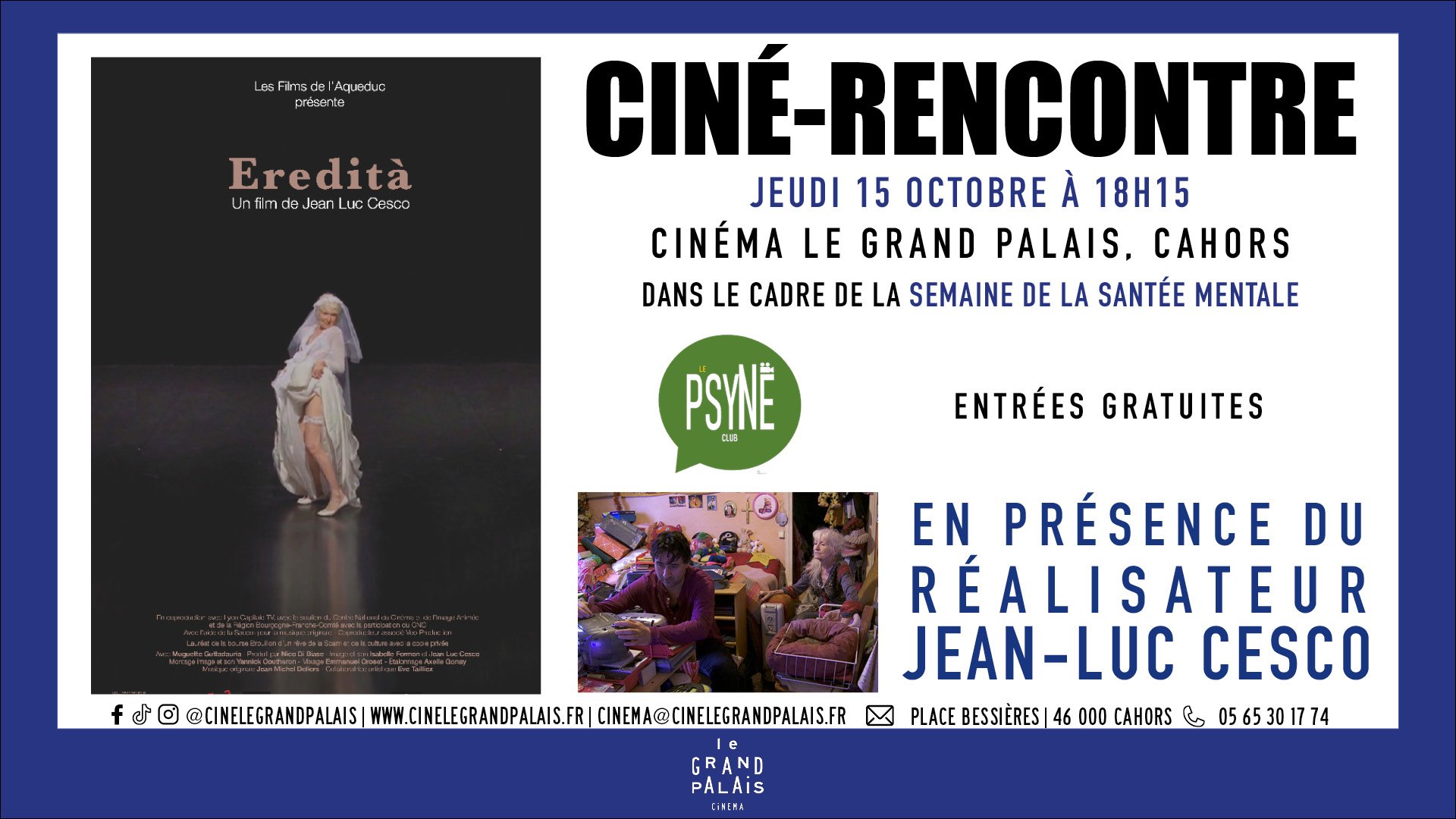 Ciné-Rencontre : Eredità en présence du réalisateur Jean-Luc Cesco