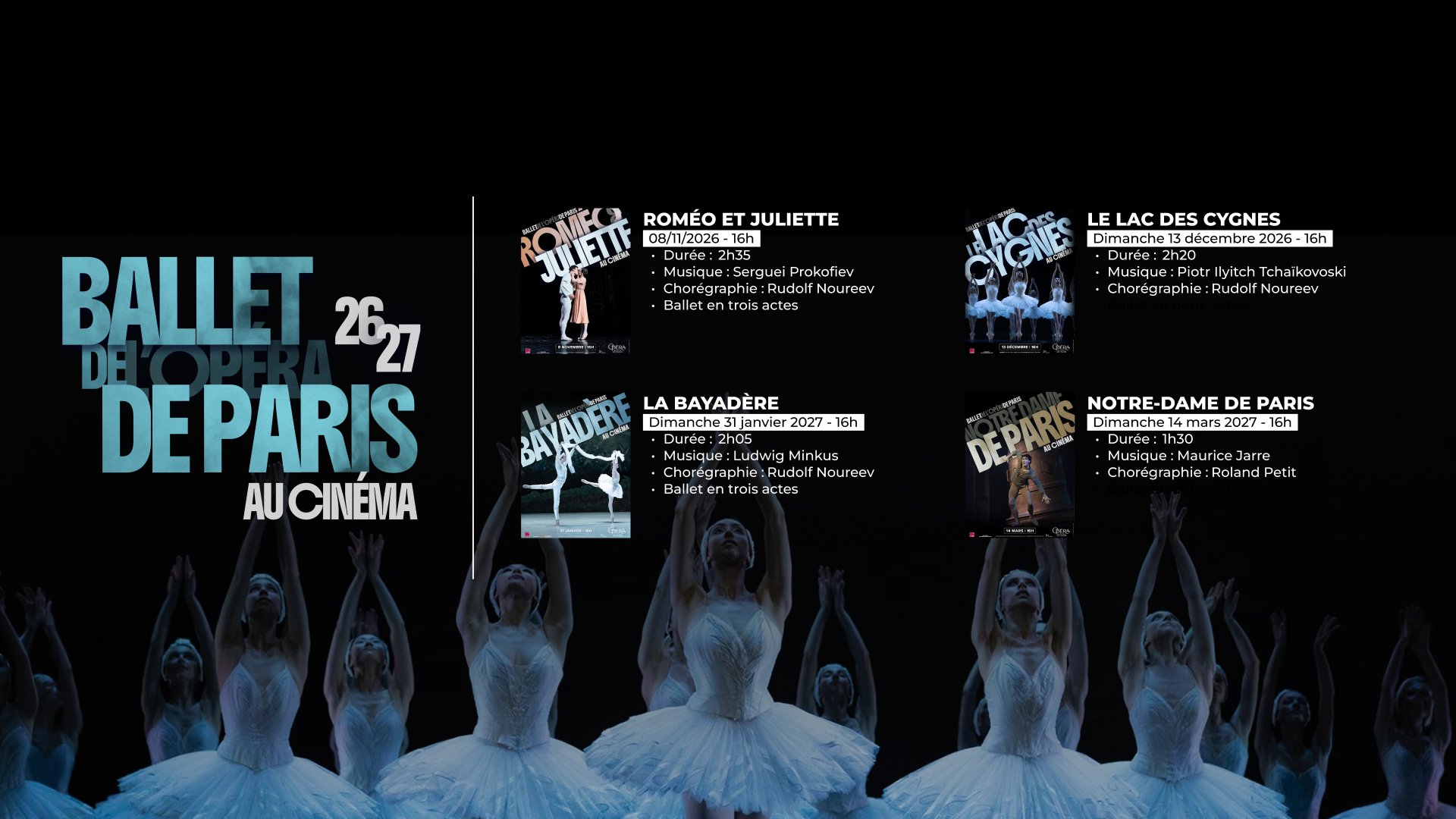 Ballets de l'opéra de Paris 2026/27