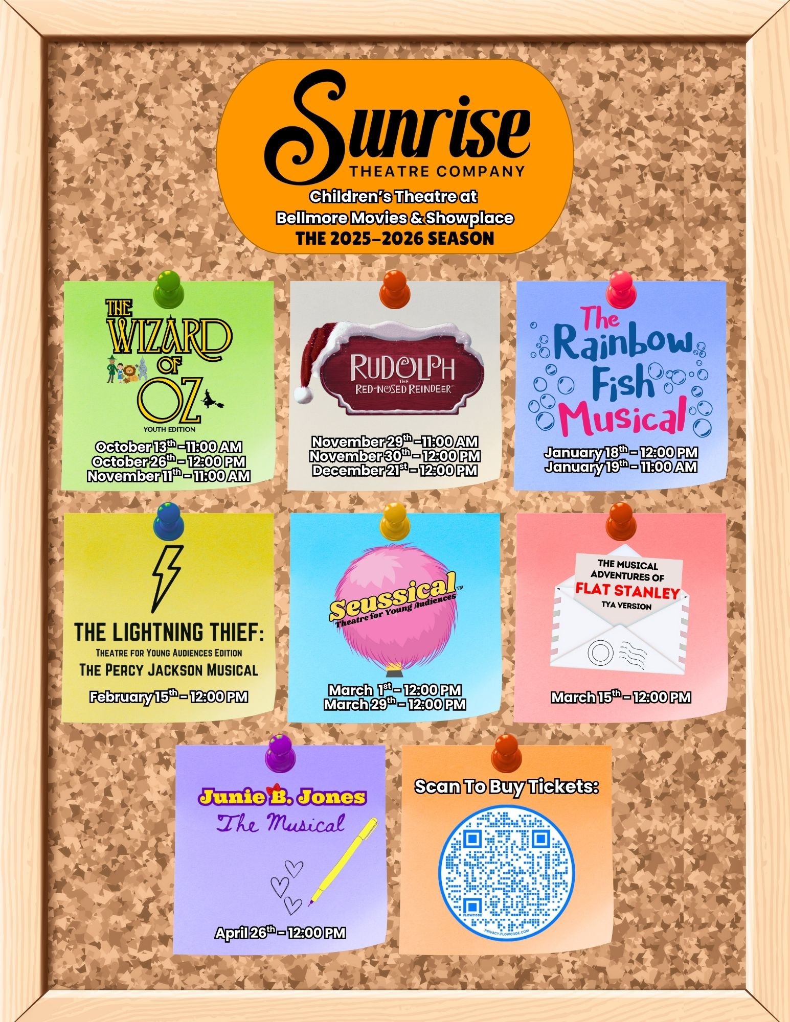 Sunrise Theatre Company 2025-2026 Children's Live Shows