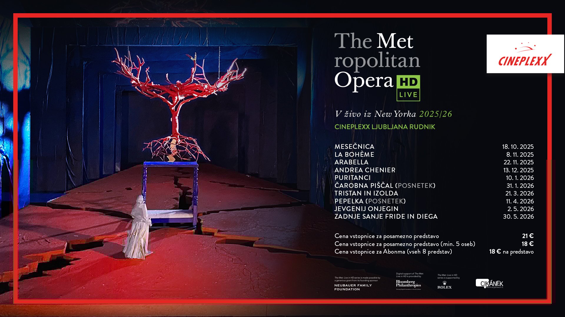 METROPOLITANSKA OPERA 2025 - 2026