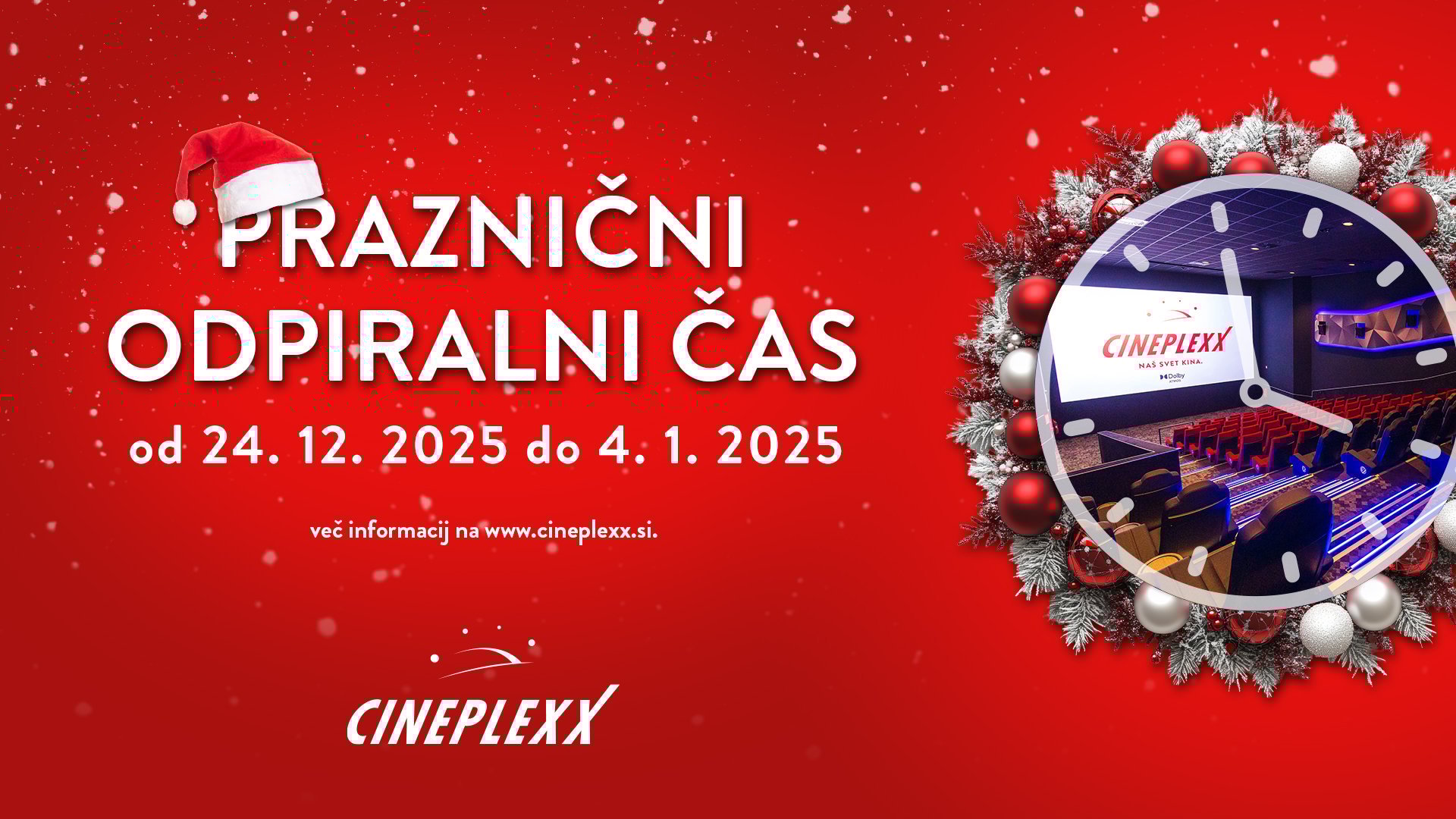 PRAZNIČNI DELOVNI ČAS DECEMBER 2025