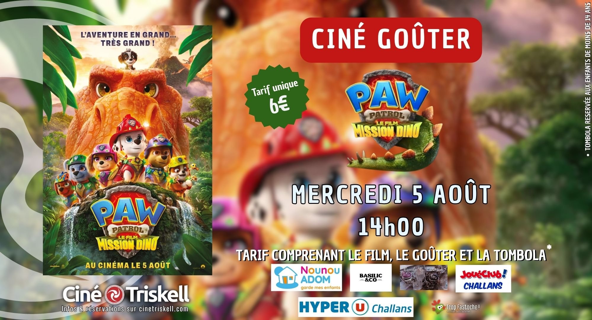 Ciné-Goûter - Pat'Patrouille Le film Mission Dino