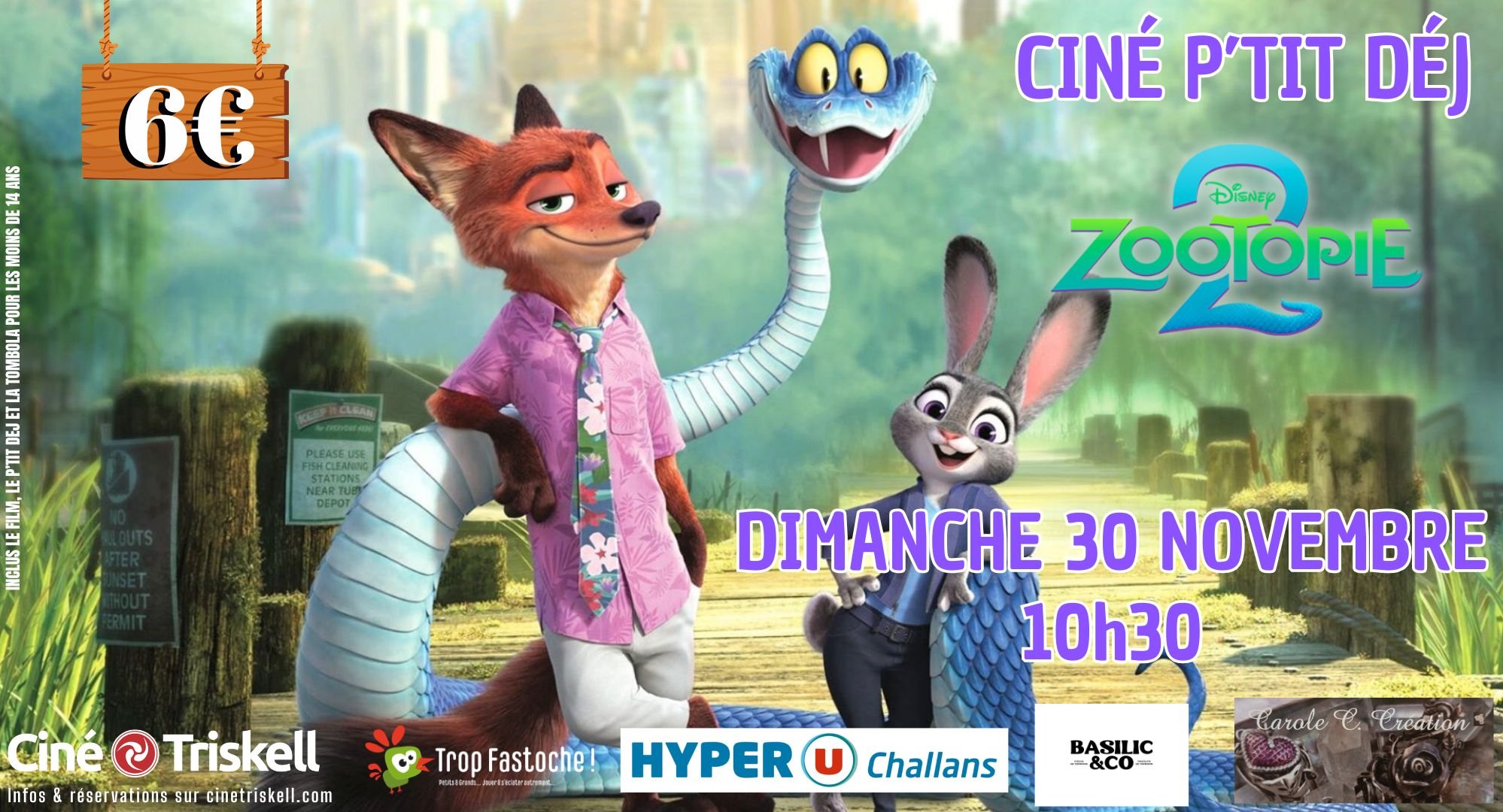 Ciné P'tit Déj Zootopie 2