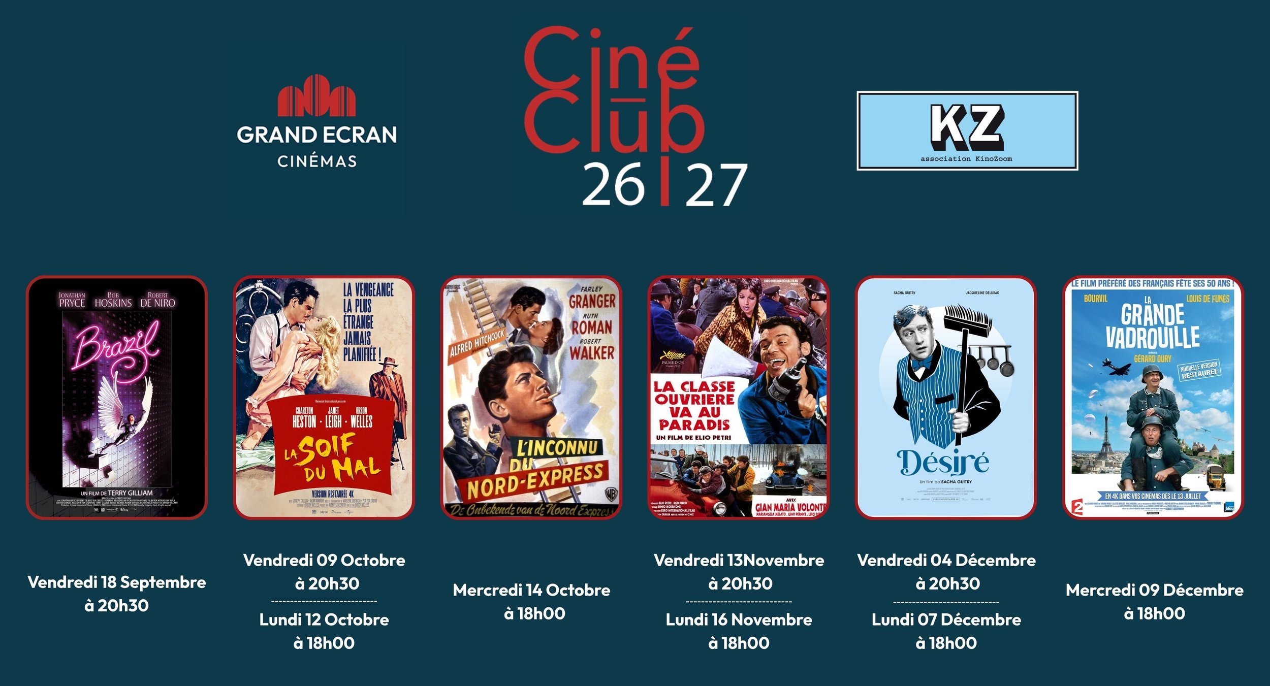 Ciné-Club saison 2026-2027