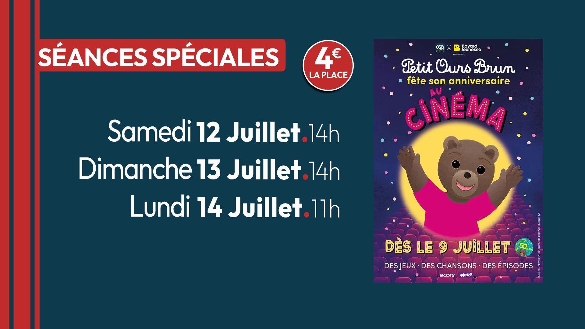 Petit Ours Brun fête son anniversaire au cinéma