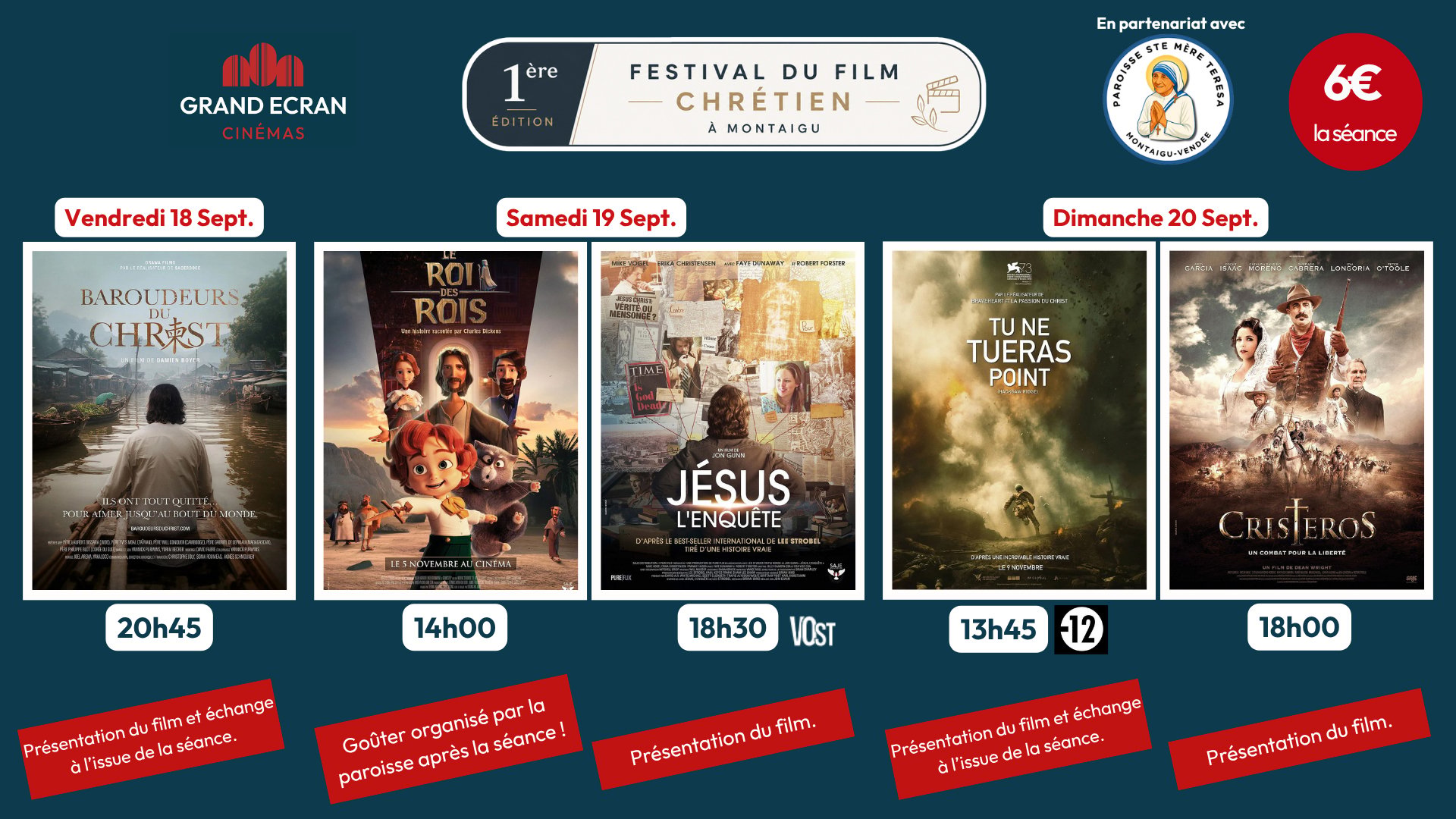 🎥 Festival du Film Chrétien de Montaigu-Vendée