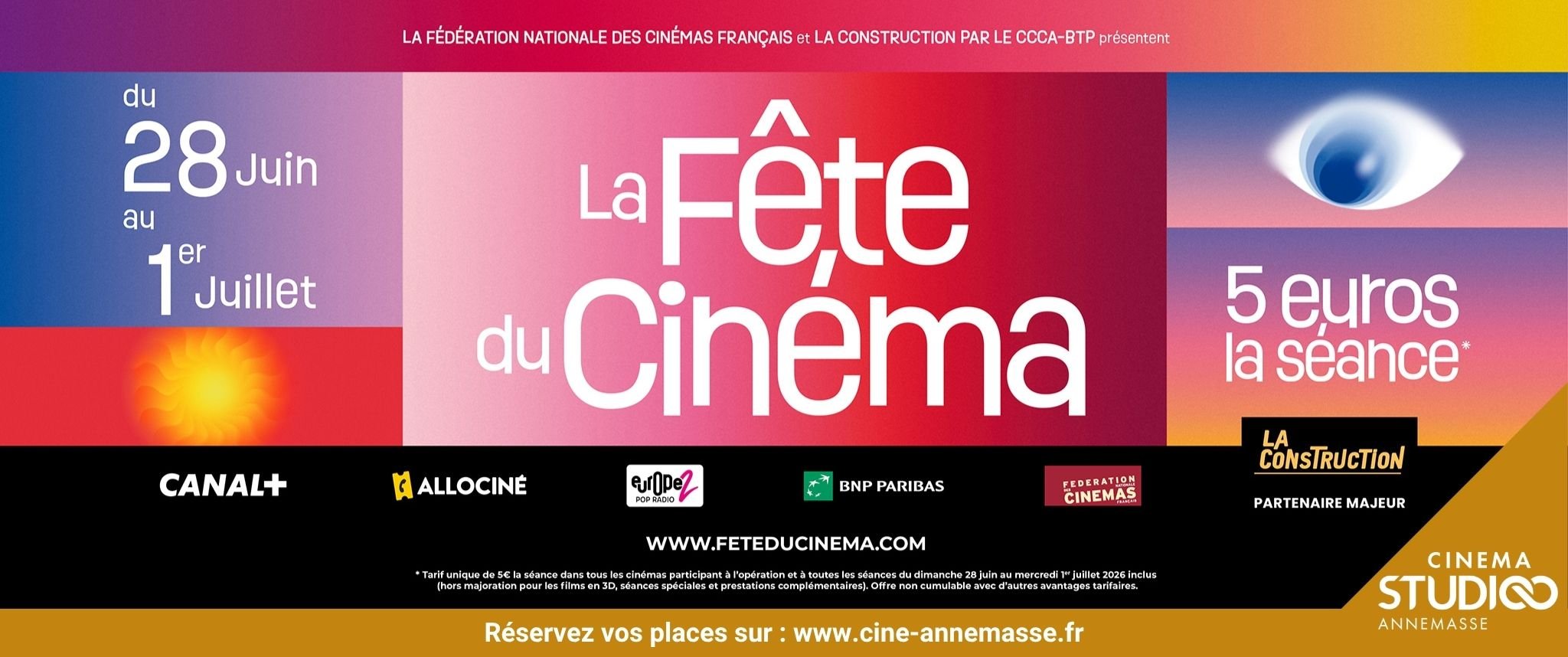 La Fête du cinéma - 5€ la séance
