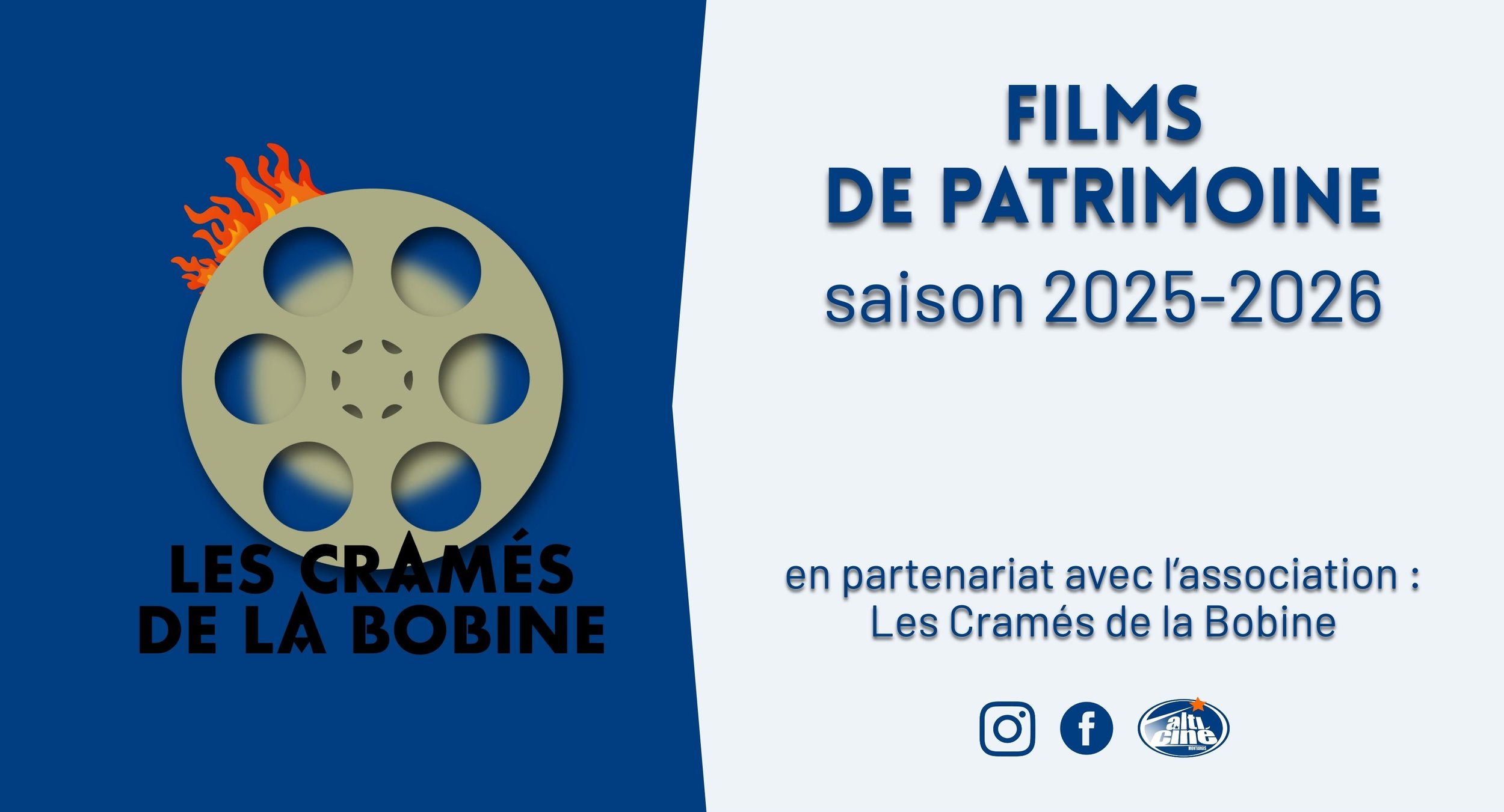 programmation hebdomadaire de "Les Cramés de la Bobine"