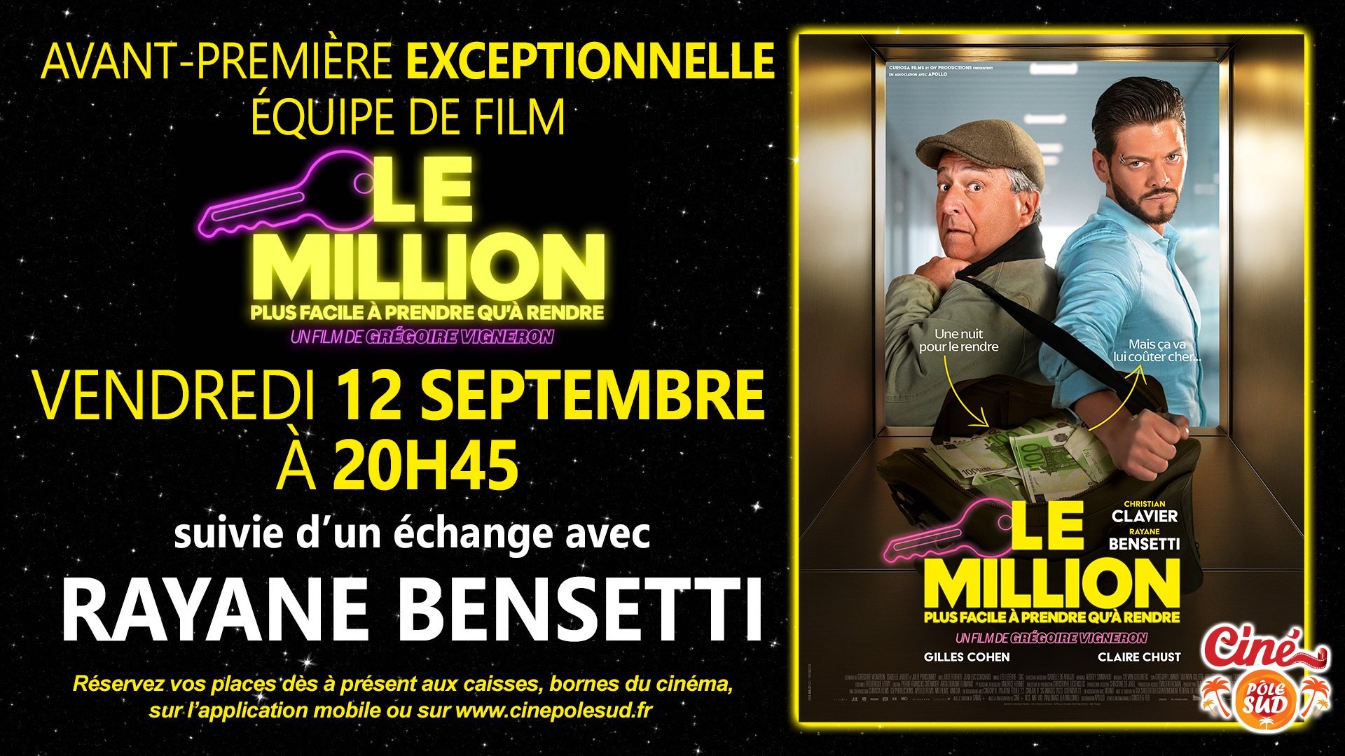 Rayane Bensetti au Ciné Pôle Sud