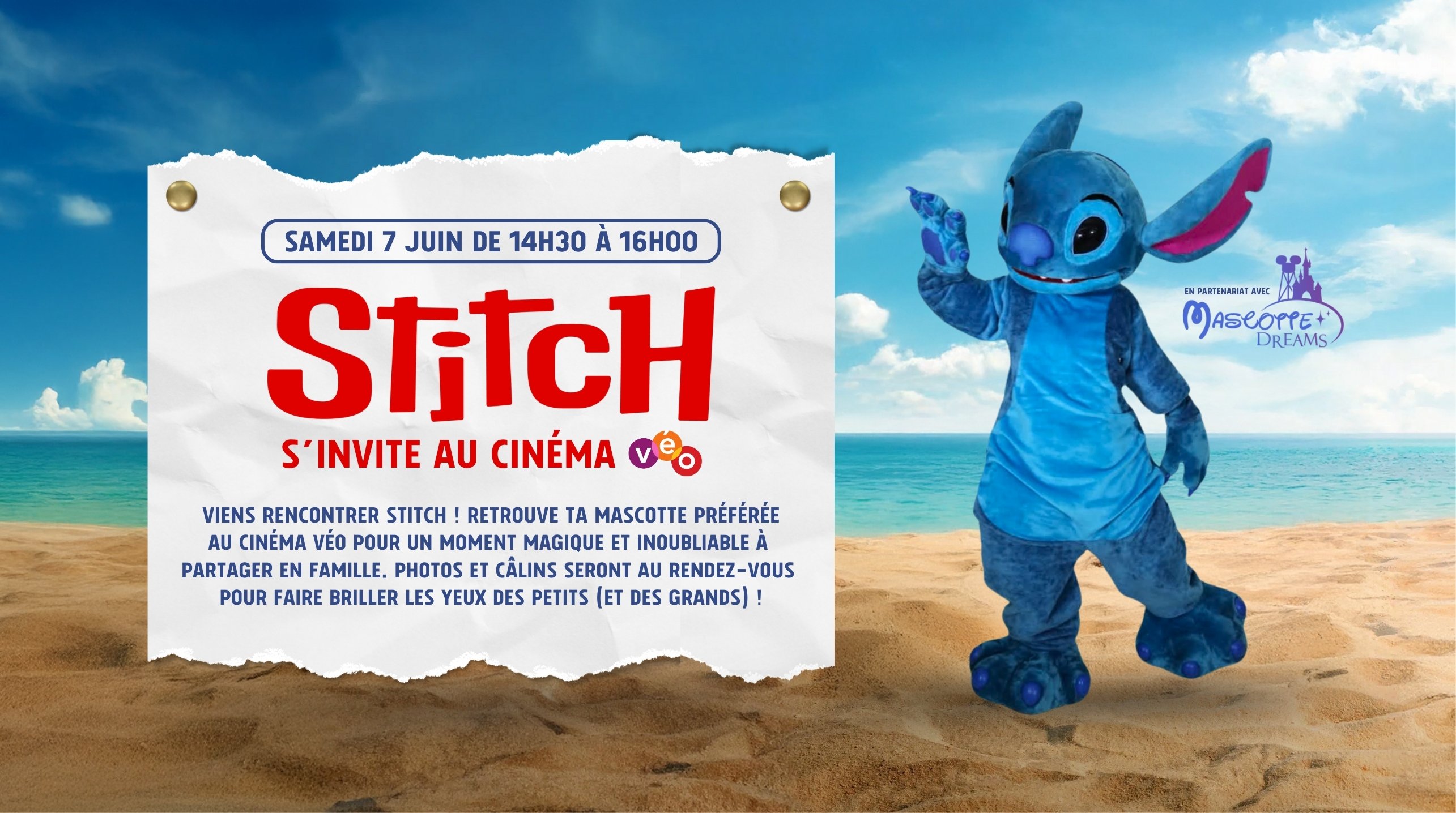 Mascotte Stitch au cinéma