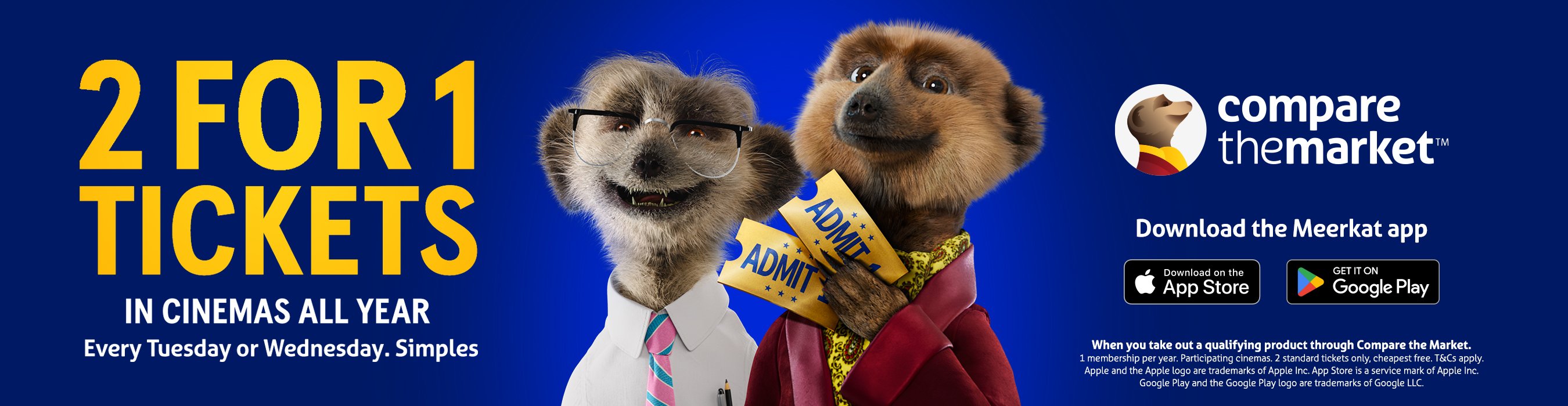 Enjoy a whole year of 2 for 1 cinema tickets at Showcase