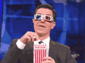 eating popcorn